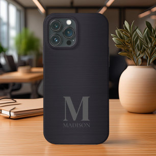 Funda Para iPhone 13 Pro Max Monograma metálico negro