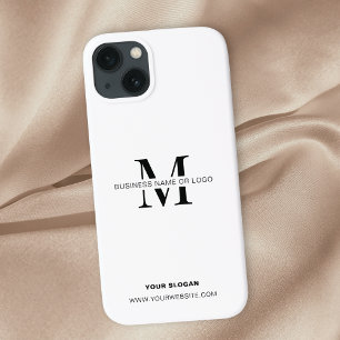 Funda Para iPhone 13 Monograma minimalista de logotipo para empresas en