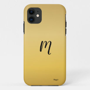 Funda Para iPhone 11 Monograma minimalista en blanco