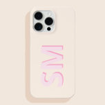 Funda Para iPhone 15 Pro Max Monograma Minimalista moderno<br><div class="desc">Estuche de teléfono monograma moderno sencillo. Crea tu propio estuche para iPhone personalizado con el nombre inicial del personalizado.</div>