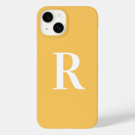 Funda Para iPhone 14 De Case-Mate Monograma mínimo amarillo moderno