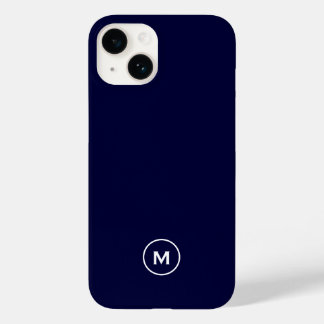 Funda Para iPhone 14 De Case-Mate Monograma mínimo azul marino