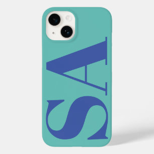 Funda Para iPhone 14 De Case-Mate Monograma mínimo azul moderno