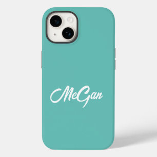 Funda Para iPhone 14 De Case-Mate Monograma Mínimo De Estilo Moderno Personalizado.