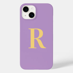 Funda Para iPhone 14 De Case-Mate Monograma mínimo Liliaco púrpura moderno