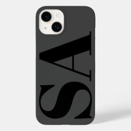 Funda Para iPhone 14 De Case-Mate Monograma mínimo negro moderno