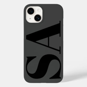 Funda Para iPhone 14 De Case-Mate Monograma mínimo negro moderno