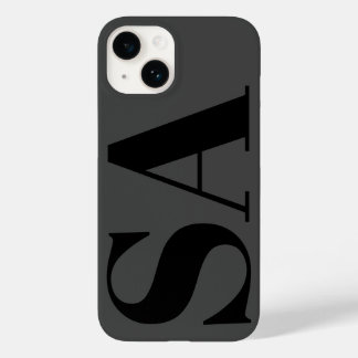 Funda Para iPhone 14 De Case-Mate Monograma mínimo negro moderno