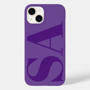 Funda Para iPhone 14 De Case-Mate Monograma mínimo púrpura moderno