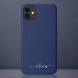 Funda Para iPhone 11 Monograma moderno azul y blanco de la Marina<br><div class="desc">Presentamos nuestra colección de Monogramas Moderno Azul y Blanco de la Marina: Eleva tu decoración de casa con nuestra sofisticada colección con un diseño contemporáneo de color azul marino y blanco. Cada una de las piezas está meticulosamente diseñada para exudar elegancia y estilo, perfecto para añadir un toque de modernidad...</div>