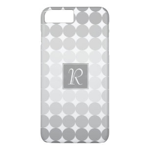 Funda Para iPhone 8 Plus/7 Plus Monograma moderno de círculos grises