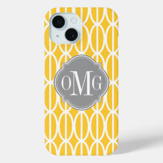 title_seo2 Monograma moderno de patrón geométrico amarillo y 