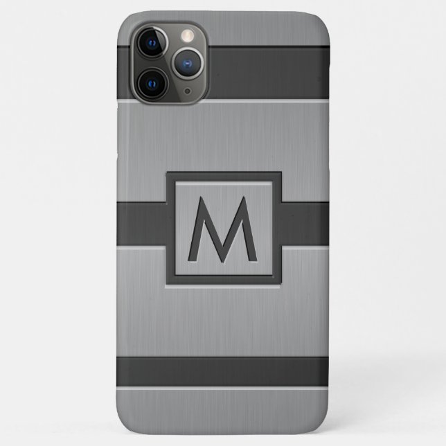 Funda De Case-Mate Para iPhone Monograma moderno del estilo (Reverso)