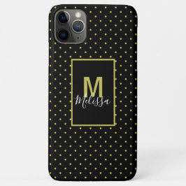 Funda Para iPhone 11 Pro Max Monograma moderno del patrón del círculo dorado ne