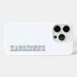 Funda Para iPhone 15 Pro Monograma moderno en negro y blanco con nombre y c