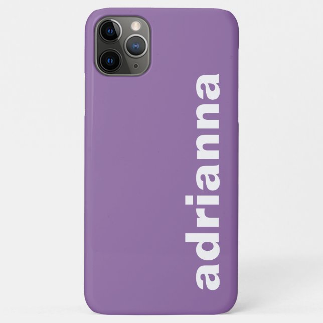 Funda De Case-Mate Para iPhone Monograma Moderno Morado (Reverso)