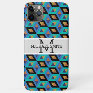 Funda Para iPhone 11 Pro Max Monograma moderno mosaico #11