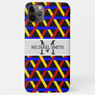 Funda Para iPhone 11 Pro Max Monograma moderno mosaico #15