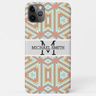 Funda Para iPhone 11 Pro Max Monograma moderno mosaico #17