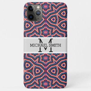 Funda Para iPhone 11 Pro Max Monograma moderno mosaico #4