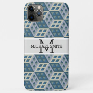 Funda Para iPhone 11 Pro Max Monograma moderno mosaico #9