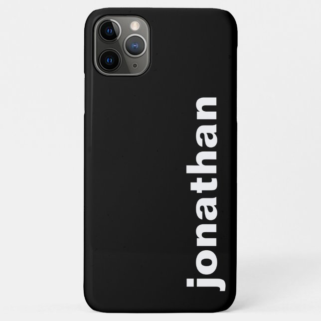 Funda De Case-Mate Para iPhone Monograma Moderno Negro (Reverso)