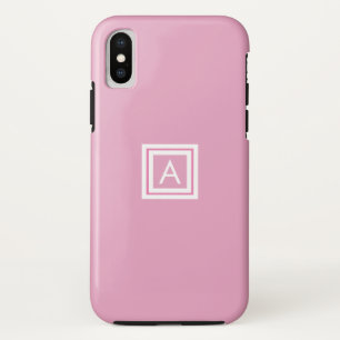 Funda Para iPhone XS Monograma moderno personalizado