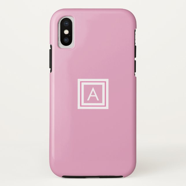Funda De Case-Mate Para iPhone Monograma moderno personalizado (Reverso)