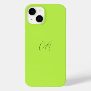 Funda Para iPhone 14 De Case-Mate Monograma moderno verde limón
