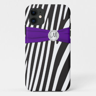title_seo2 Monograma morado negro Zebra blanca rayado iPhone