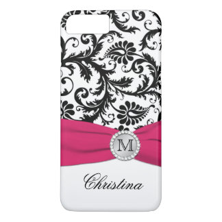 title_seo2 Monograma negro, blanco, negro Damasco rosado Fund
