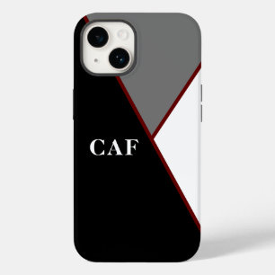 Funda Para iPhone 14 De Case-Mate Monograma Negro Gris Blanco Rojo Geométrico Minima