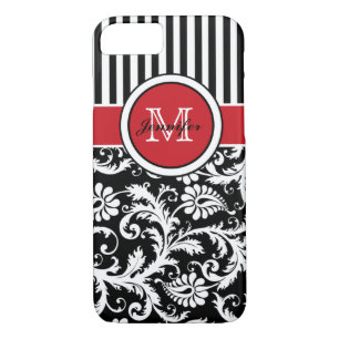 title_seo2 Monograma negro rojo blanco tira Damasco