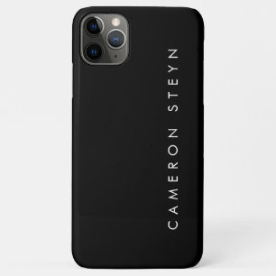 Funda Para iPhone 11 Pro Max Monograma Negro Y Blanco Minimalista