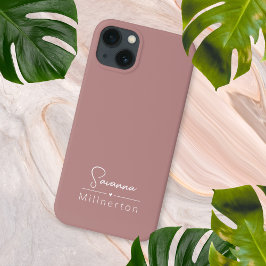 Funda Para iPhone 13 Monograma Neutral Moderno Minimalista Elegante