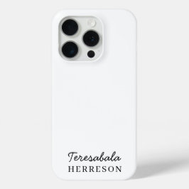 Funda Para iPhone 15 Pro Monograma Neutral Moderno Minimalista Elegante