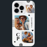 Funda Para iPhone 14 Pro Max De Case-Mate Monograma Nombre 3 Collage de fotos Moderno<br><div class="desc">Collage de fotos Monograma 3 Casos de teléfono moderno de moda presenta un collage de fotos de tres de tus fotos favoritas con tu nombre personalizado y monograma en un elegante guión negro. Personalice editando el texto en los cuadros de texto proporcionados. Perfecto para cumpleaños, Navidades, Día de la Madre...</div>