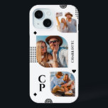 Funda Para iPhone 15 Monograma Nombre 3 Collage de fotos Moderno<br><div class="desc">Monograma Nombre 3 Collage de fotos Trendy Modern iPhone 15 Phone Cases presenta un collage de fotos de tres de tus fotos favoritas con tu nombre personalizado y monograma en elegante escritura negra. Personalice editando el texto en los cuadros de texto proporcionados. Perfecto para cumpleaños, Navidades, Día de la Madre...</div>
