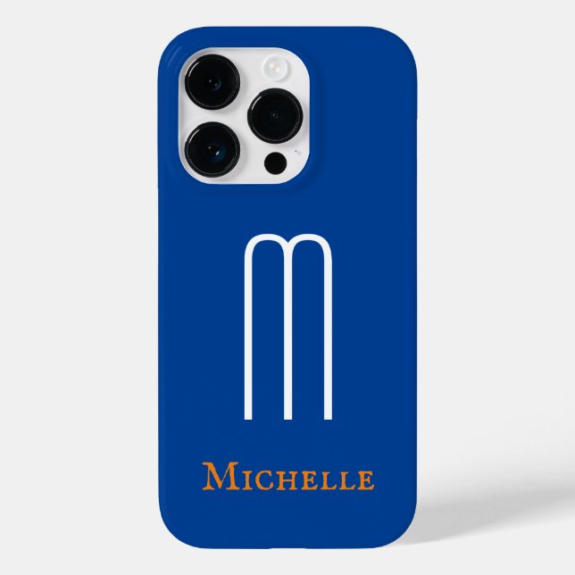 Funda De Case-Mate Para iPhone Monograma Nombre propio inicial moderno Minimalist (Reverso )