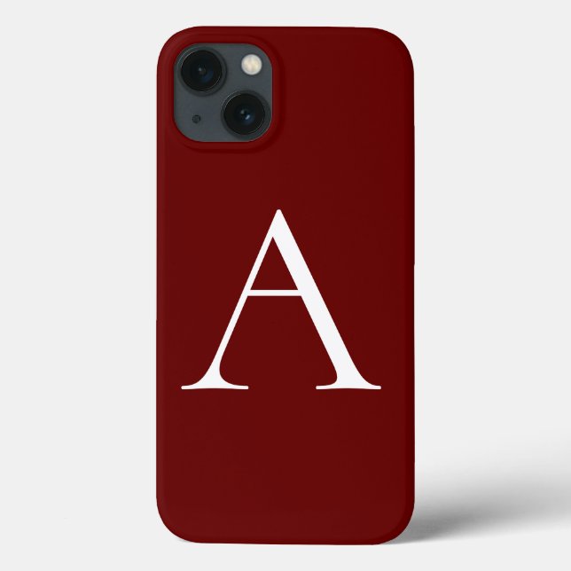Funda De Case-Mate Para iPhone Monograma Nombre propio inicial moderno Minimalist (Reverso)