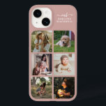 Funda Para iPhone 14 De Case-Mate Monograma Nombre Rosa Oro 6 Collage de fotos<br><div class="desc">Estuche monogramado para iPhone Rosa dorado rosa y blanco personalizado de Collage de fotos - Añada sus propias fotos a las plantillas de imágenes y nombre completo a las plantillas de texto elegantes para crear su propia portada de teléfono memorable. Haz un regalo lindo y reflexivo para mamá, esposa, novia,...</div>