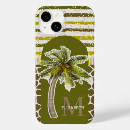 Funda Para iPhone 14 De Case-Mate Monograma Nombre tropical