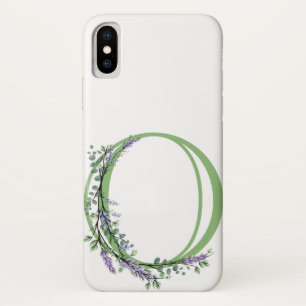 Funda Para iPhone X Monograma O Eucalipto Lavanda