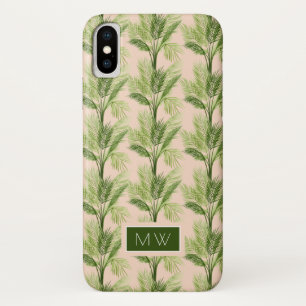 Funda Para iPhone X Monograma  Oasis interior  Patrón de árbol de palm