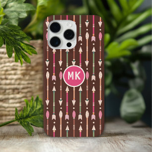 Funda Para iPhone 15 Pro Max Monograma Occidental Boho Flechas Vaquera del Desi