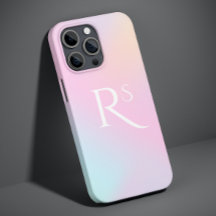 Monograma Ombre Holográfico Rosa Femenino Personal