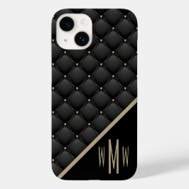 Funda Para iPhone 14 De Case-Mate Monograma Oro negro eliminado