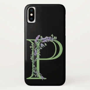 Funda Para iPhone X Monograma P Lavender Eucalyptus