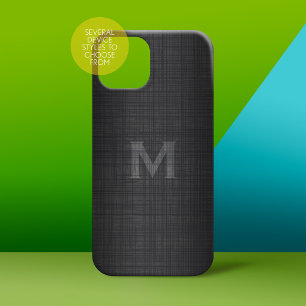 Funda Para iPhone 15 Pro Max Monograma para hombres con aspecto lineal