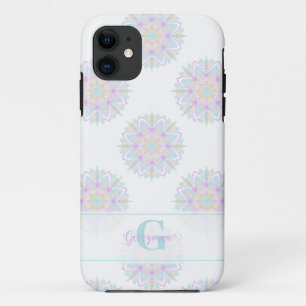 Funda Para iPhone 11 Monograma Pastel Arcoiris Sundae Polka Dot Mandala